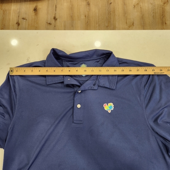 Chubbies Polo Shirt Men’s Large Blue Performance Wear Rooster Casual Golf - Picture 10 of 13
